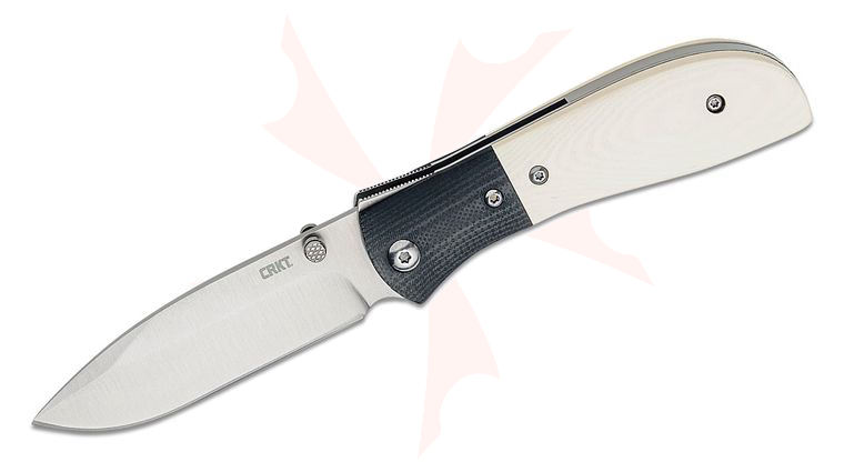 Columbia River CRKT Carson M4-02M Assisted Folding Knife 3.25 inch Satin Drop Point Blade, Resin Infused Fiber Handles w/ Black G10 Bolsters