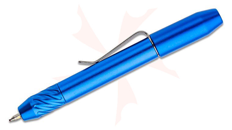 Columbia River CRKT TPENBOND2 Mike Bond Ti2 Design TechLiner Super Shorty Pen, Blue Aluminum, 3.85 inch Overall