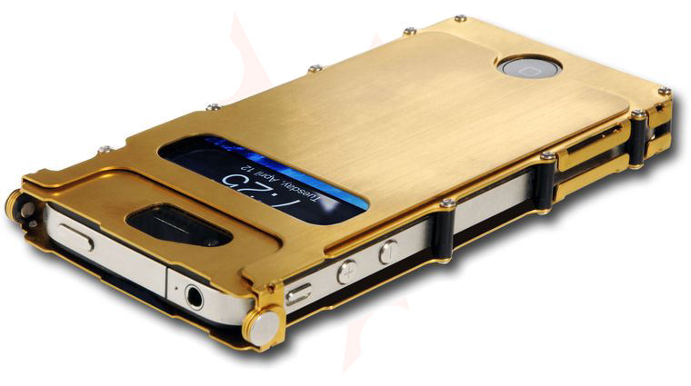 Columbia River iNoxCase Stainless Steel iPhone 4 or iPhone 4S Case, Gold