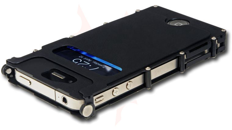 Columbia River iNoxCase Stainless Steel iPhone 4 or iPhone 4S Case, Black