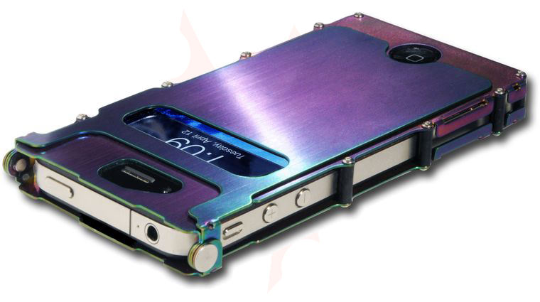 Columbia River iNoxCase Stainless Steel iPhone 4 or iPhone 4S Case, Rainbow