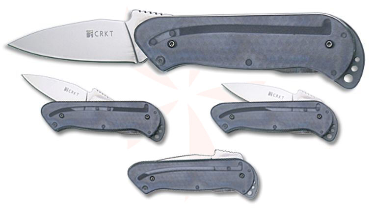 Columbia River Rollock 2 Black Polycarbonate Scale Handle, 2.25