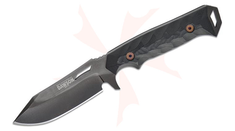 Dawson Knives Shepherd GEN 2 Fixed Blade Knife 3.875 inch 80CRV2 Hamon Clip Point Blade, Black G10 Handles, Kydex IWB Sheath
