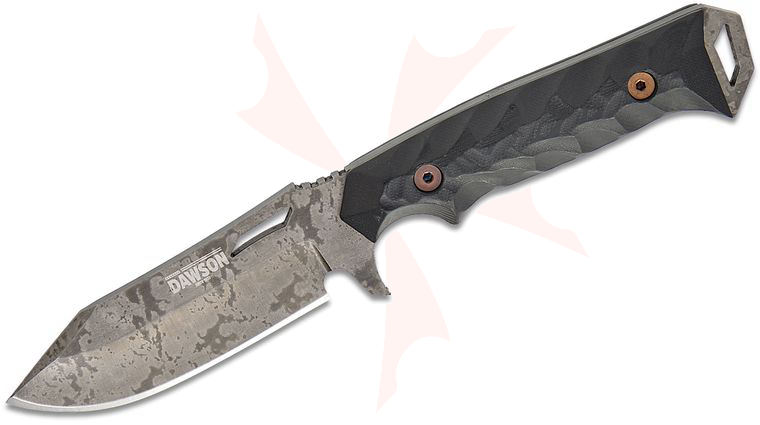 Dawson Knives Shepherd GEN 2 Fixed Blade Knife 3.875 inch 80CRV2 Rainstorm Clip Point Blade, Black G10 Handles, Kydex IWB Sheath