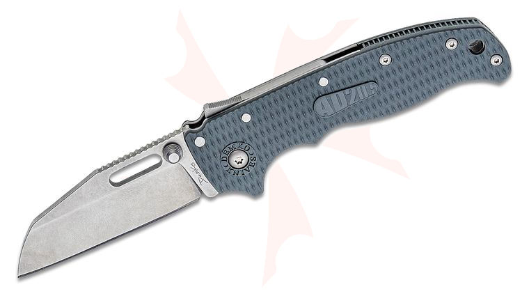 Andrew Demko AD20.5 Shark Lock Folding Knife 3 inch AUS-10A Shark Foot Blade, Textured Gray Grivory Handles