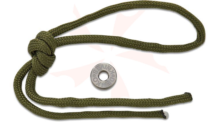 Demko Knives Titanium Bead with OD Green Paracord Lanyard
