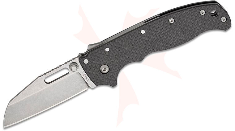 Andrew Demko AD20.5 Shark Lock Folding Knife 3 inch D2 Shark Foot Blade, Carbon Fiber Handles, Reversible Clip