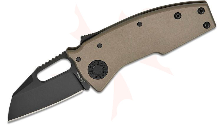 Andrew Demko Nano Shark Stealth Shark Lock Folding Knife 2.25 inch CPM-20CV Black DLC Shark Foot Blade, Artillery Gray Aluminum Handles, Reversible Deep Carry Clip