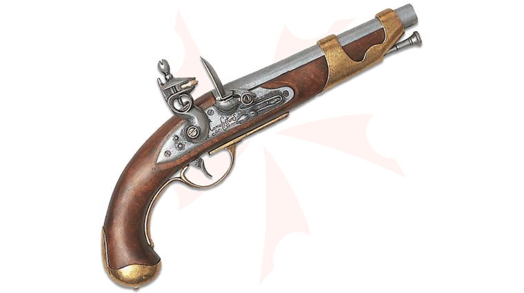 Denix Replica 1806 French Calvary Flintlock Pistol, Non-Firing
