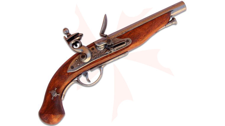 Denix Reproduction 18th Century French Flintlock Pirate Pistol, Non-Firing