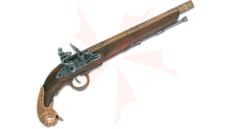 Denix Replica 18th Century German Flintlock Pistol, Non-Firing