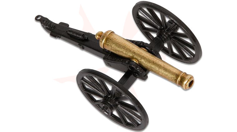 Denix Replica Miniature 1857 American Civil War  inchNapoleon inch Cannon, Black/Brass Metal
