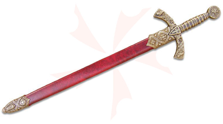 Denix Knights Templar Letter Opener with Scabbard