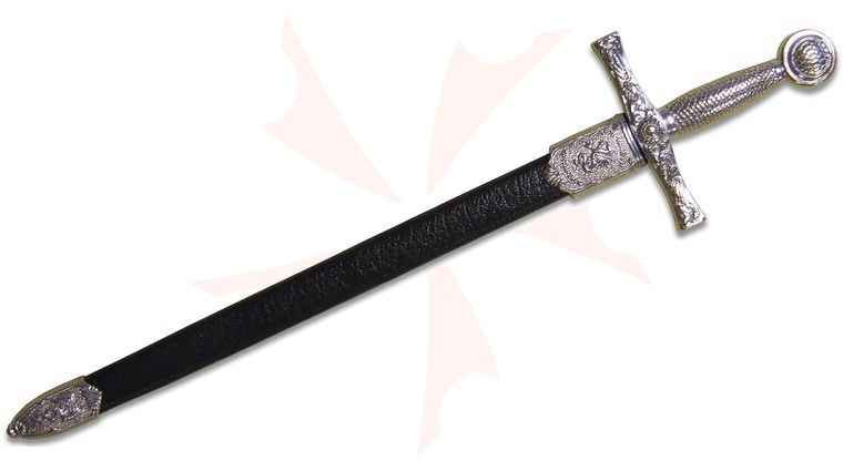 Denix Excalibur Letter Opener with Scabbard, Silver