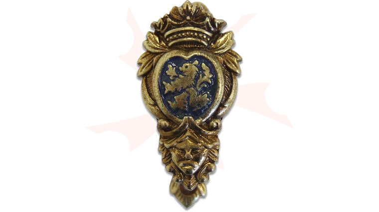 Denix 2-Piece Heraldic Crest Wall Hanger, Brass