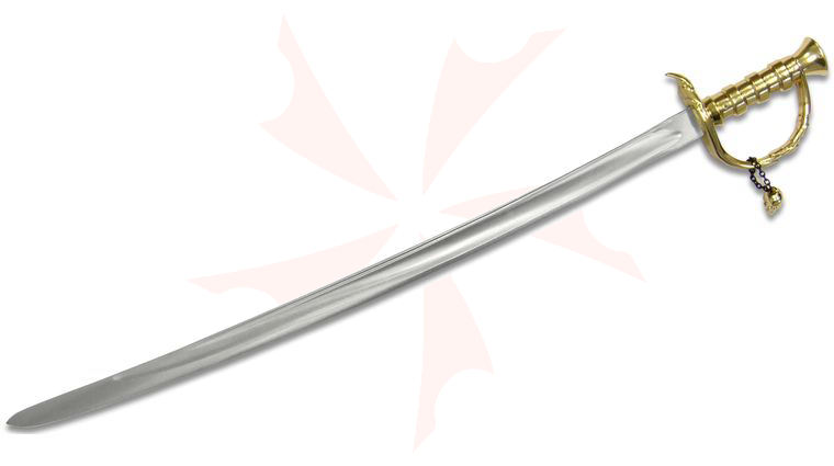 Denix Reproduction Edward  inchBlackbeard inch Teach Pirate Sabre with Scabbard, 18th Century