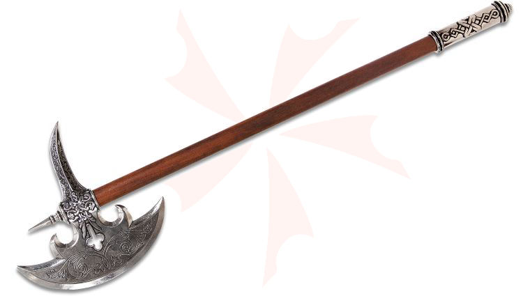 Denix Reproduction 16th Century German  inchRaven Peak inch Battle Axe, Pewter