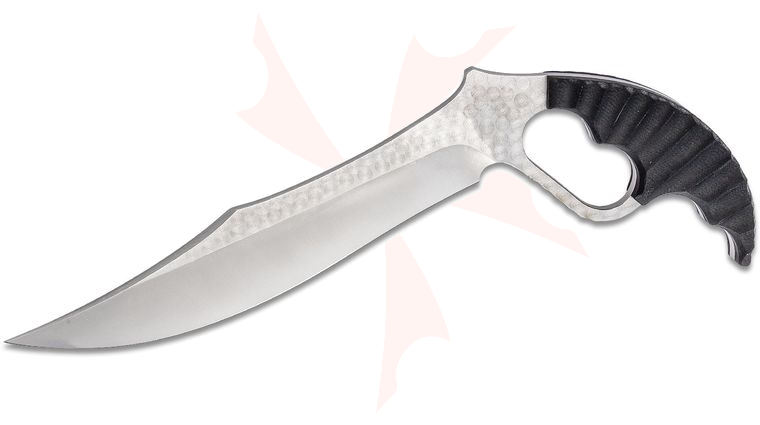 Rich Derespina Custom Everyday Combat Monster Fixed Blade Knife 8.5 inch 154CM Bowie Blade, Black G10 Handles, Kydex and Leather  Sheaths