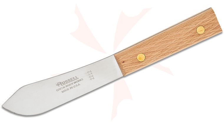 Dexter Green River Fixed Blade Knife 4.5 inch Carbon Steel Satin Blade, Wooden Handle, No Sheath