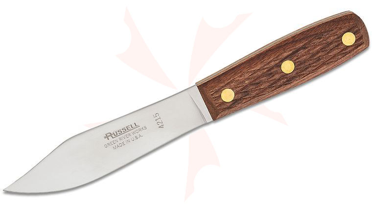 Dexter Green River Traditional Fish Fixed Blade Knife 5 inch Carbon Steel Satin Blade, Brown Wooden Handle, No Sheath
