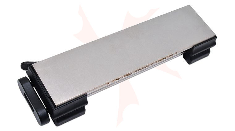 DMT 12 inch DiaSharp Double Sided Bench Stone, Fine / Extra-Fine, Adjustable Universal Base