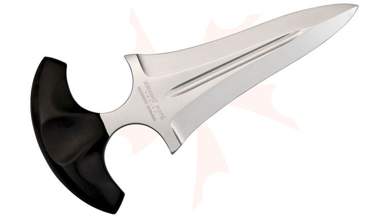 Down Under Knives Bush Dagger 4-1/4 inch Polished Blade, Ebony Wood Handle