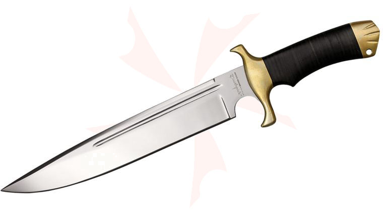 Down Under Knives Toothpick 11.25 inch Polished Blade, Leather Handle