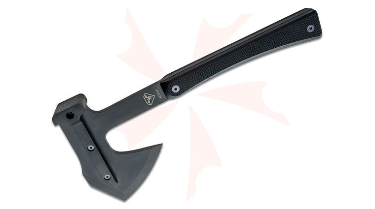 DoubleStar DSK116 Kodiak Camp Axe Tomahawk 13.12 inch Overall, Black G10 Handles, Black Boltaron Sheath