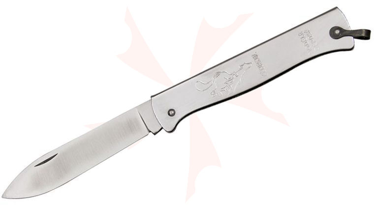 Douk-Douk Squirrel Folding 3-1/8 inch Carbon Steel Blade, Steel Handles