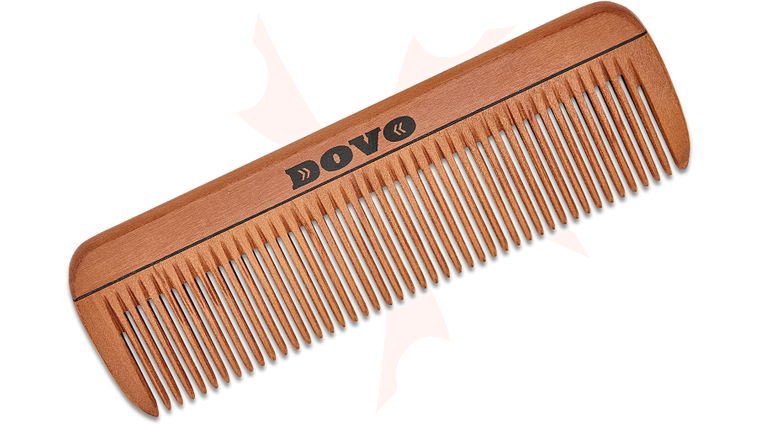DOVO Pear Wood Pocket Comb - Fine