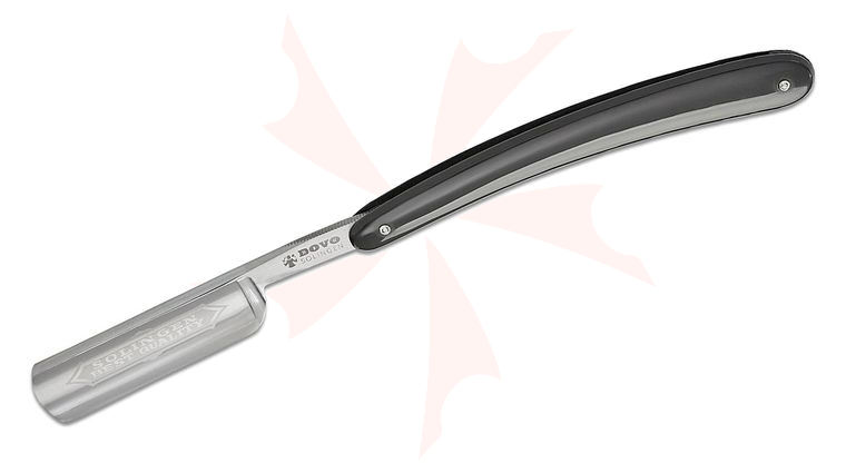 DOVO Best Value Straight Razor 6/8 inch Wide Blade Black Handle