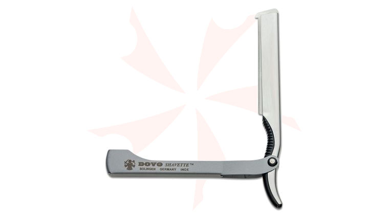 DOVO Shavette Replaceable Blade Straight Razor, Matte Stainless Steel Handle (201006)