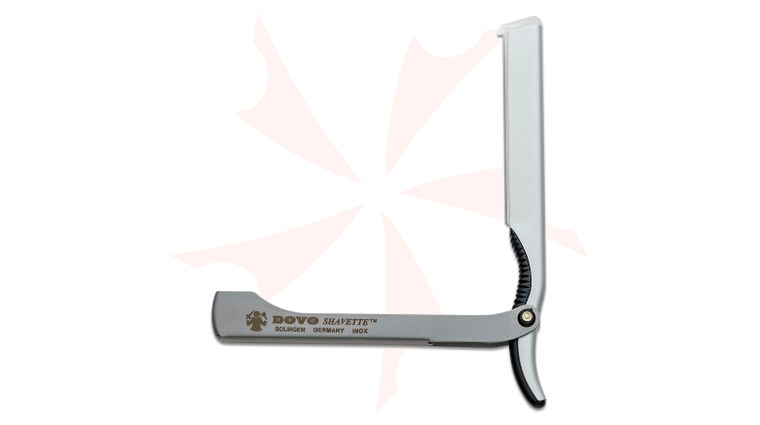 DOVO Shavette Replaceable Blade Straight Razor, Silver Aluminum Handle (201087)