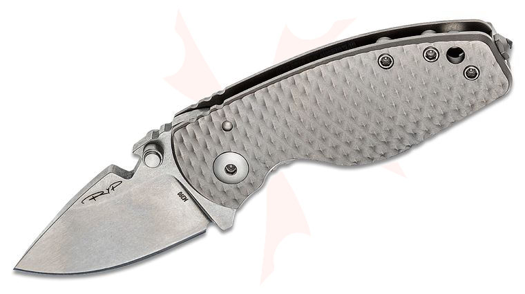 DPx Gear HEAT/F 3D Ti Decade Folding Knife 2.26 inch Stonewashed M390 Blade, Gray 3D Machined Titanium Handles