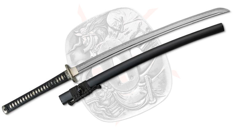 CAS Iberia Dragon King SD35420 Kawanakajima Katana 28 inch T10 Hamon Blade, Cord Wrapped Handle