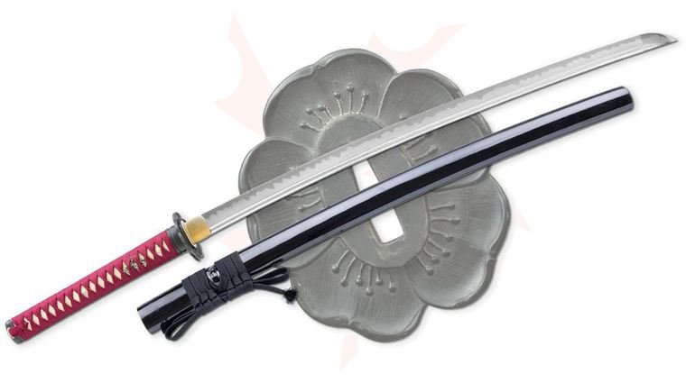CAS Iberia Dragon King SD35191 Spring Sakura Cherry Blossom Differentially Tempered Katana 27.25 inch Blade