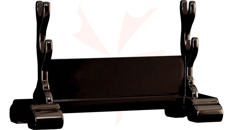 CAS Iberia Dragon King OD52120 Black Lacquer Double Sword Stand