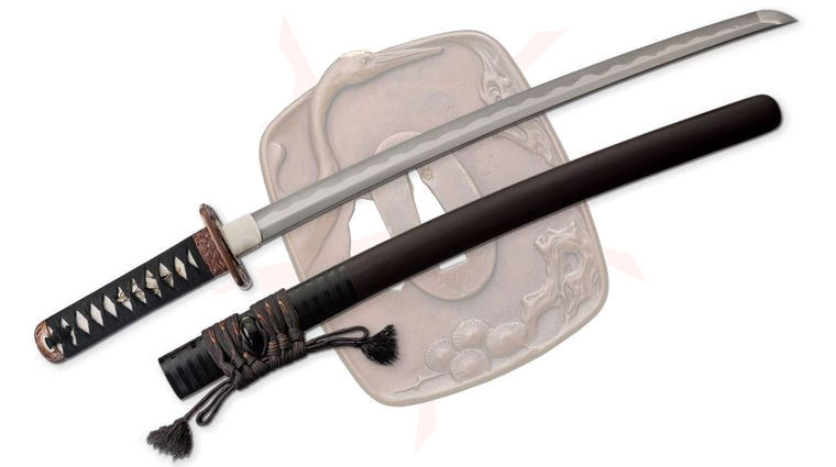 CAS Iberia Dragon King SD35300 Pine Crane Wakizashi, 27.75 inch Overall