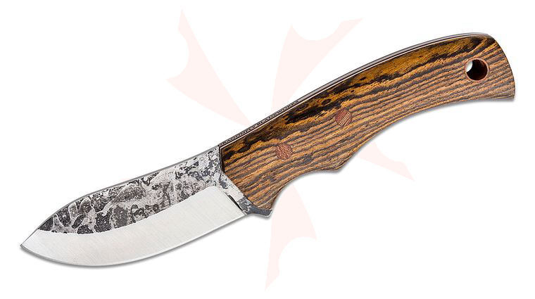 Dragonfly Blade Works Dawson Skinner 3.25 inch A2 Fixed Blade, Bocote Handles, No Sheath