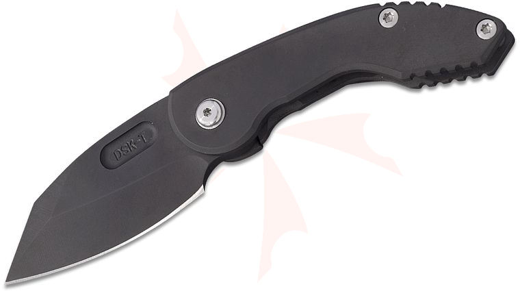 DSK Tactical Custom Compact VX Folding Knife 3 inch CPM-154 Black PVD Blade and Milled Titanium Handles