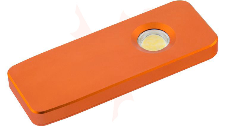 ETE Aluminator 350 Rechargeable Pocket Flood Flashlight, Orange Billet Aluminum, 350 Max Lumens
