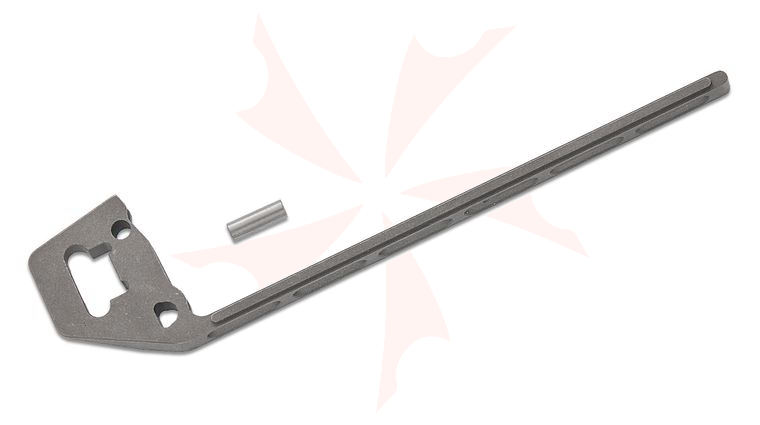 Exceed Designs TiRant Ultra HotSwap Skeletonized 'Integral-Like' Titanium Backspacer with Pry Bar - Stonewashed