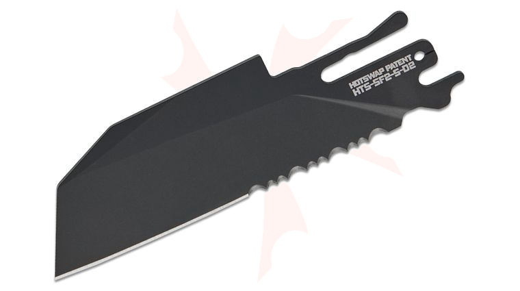 Exceed Designs TiRant Ultra HotSwap D2 Modified Sheepsfoot Combo Blade - Black PVD