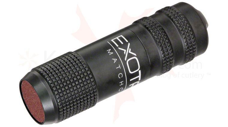 Exotac MATCHCAP Survival Matchcase and Striker, Waterproof, Black