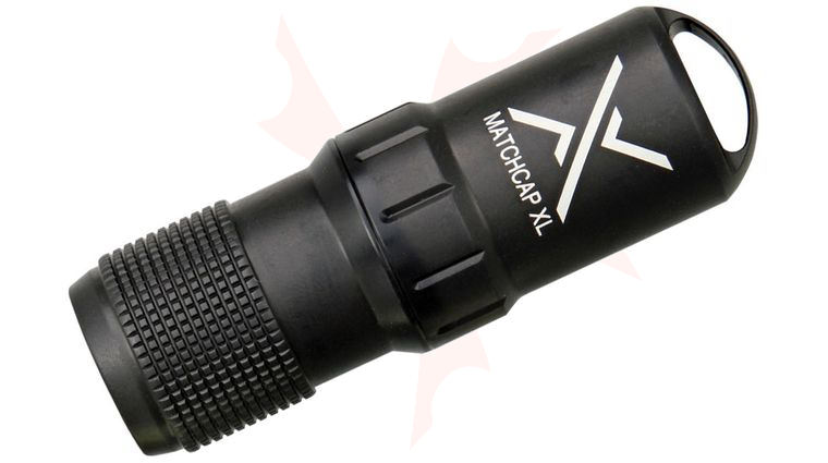 Exotac 4100 MATCHCAP XL Survival Matchcase and Striker, Waterproof, Black