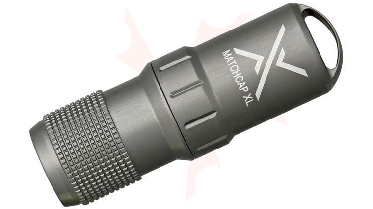 Exotac 4100 MATCHCAP XL Survival Matchcase and Striker, Waterproof, Gunmetal