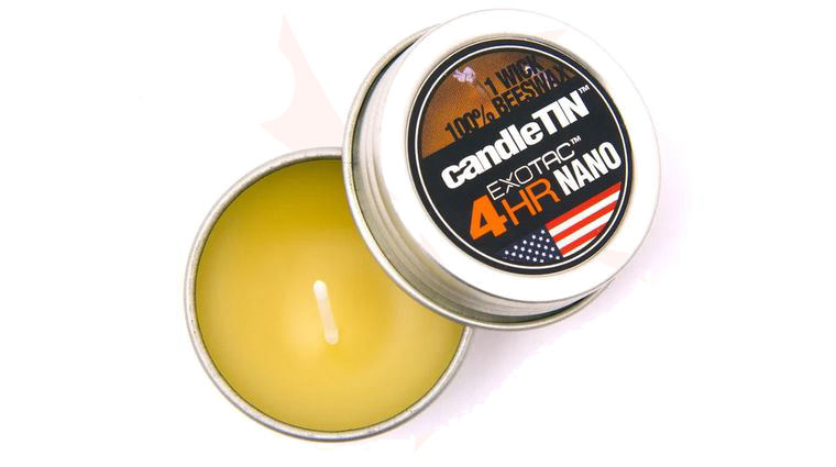 Exotac 2130 candleTin NANO Beeswax Survival Candles, 3 Pack