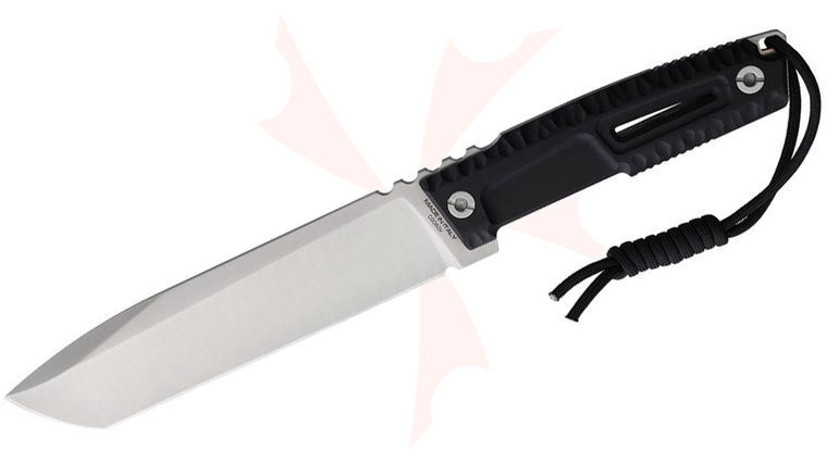 Extrema Ratio Tuscan Fixed Blade Knife 6.57 inch N690 Satin Tanto Blade, Black G10 Handles, Cordura Sheath