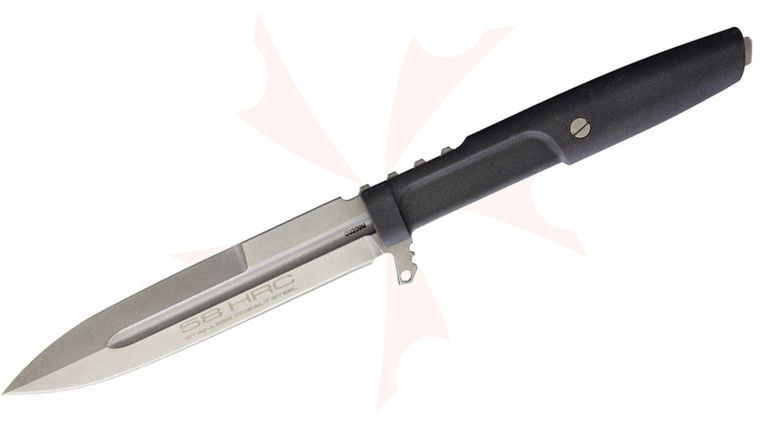 Extrema Ratio Requiem Fixed Blade Knife 4.61 inch N690 Stonewashed Spear Point Blade, Wolf Gray Forprene Handles, Nylon Sheath