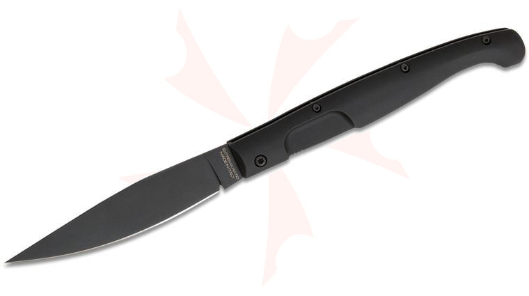 Extrema Ratio Resolza Folding Knife 4.72 inch Black N690 Blade, Black Anodized Aluminum Handles